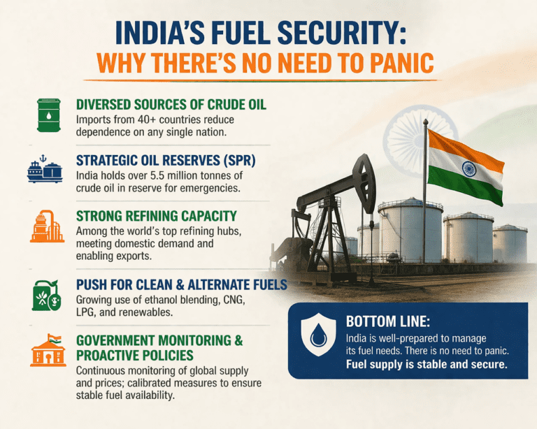 India’s Fuel Security: Why There’s No Need to Panic