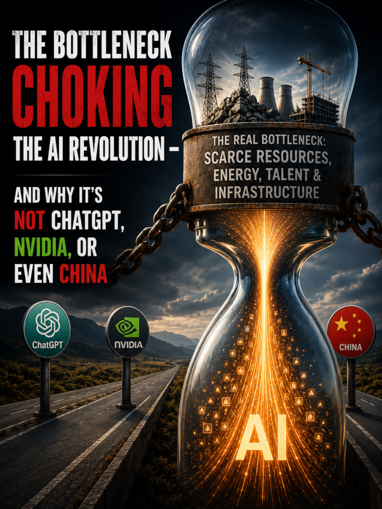 The Bottleneck Choking the AI Revolution —And Why It’s Not ChatGPT, Nvidia, or Even China