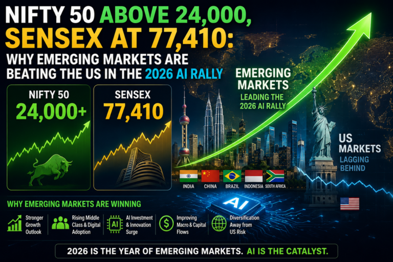 Nifty 50 Above 24,000, Sensex at 77,410: Why Emerging Markets Are Beating the US in the 2026 AI Rally